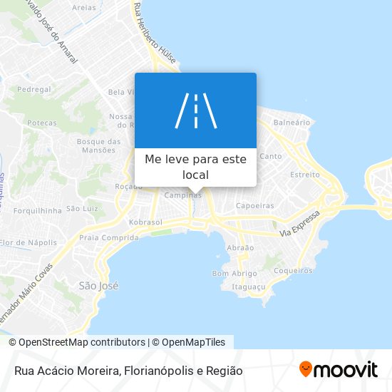 Rua Acácio Moreira mapa