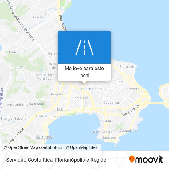 Servidão Costa Rica mapa