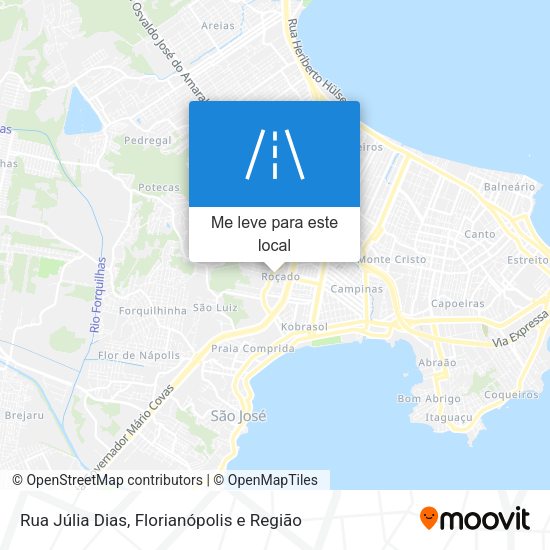 Rua Júlia Dias mapa
