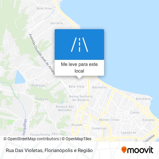 Rua Das Violetas mapa