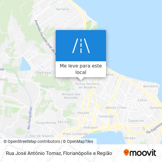 Rua José Antônio Tomaz mapa