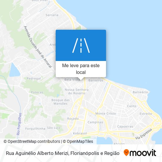 Rua Aguinélio Alberto Merizi mapa