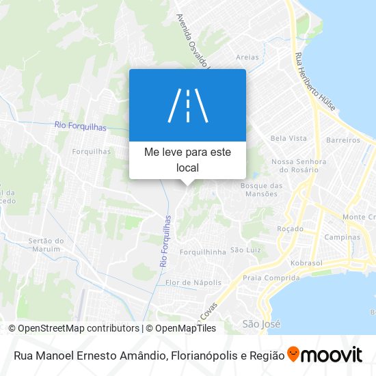 Rua Manoel Ernesto Amândio mapa