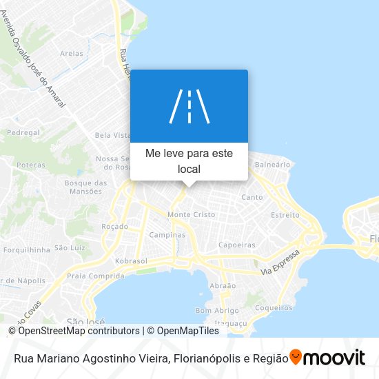 Rua Mariano Agostinho Vieira mapa