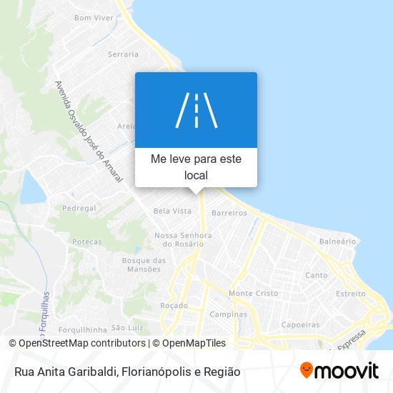 Rua Anita Garibaldi mapa