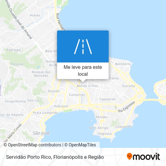 Servidão Porto Rico mapa