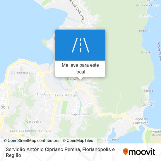Servidão Antônio Cipriano Pereira mapa