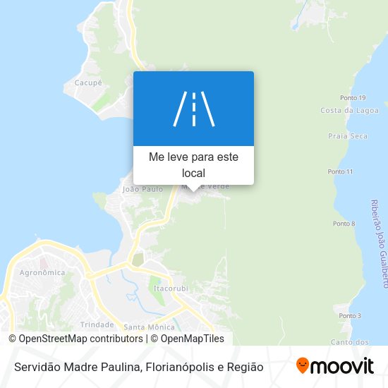 Servidão Madre Paulina mapa