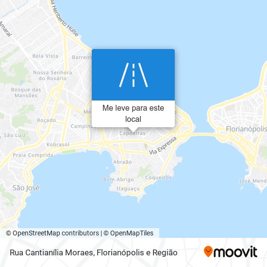 Rua Cantianília Moraes mapa