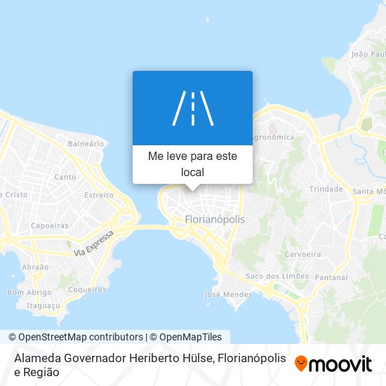 Alameda Governador Heriberto Hülse mapa