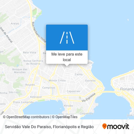 Servidão Vale Do Paraíso mapa