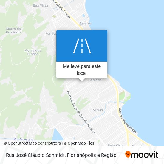 Rua José Cláudio Schmidt mapa