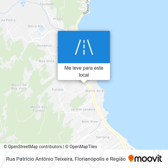 Rua Patrício Antônio Teixeira mapa