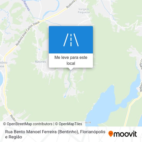 Rua Bento Manoel Ferreira (Bentinho) mapa