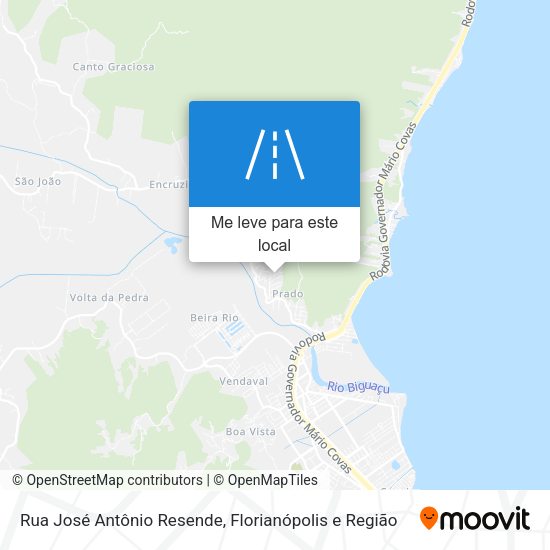 Rua José Antônio Resende mapa