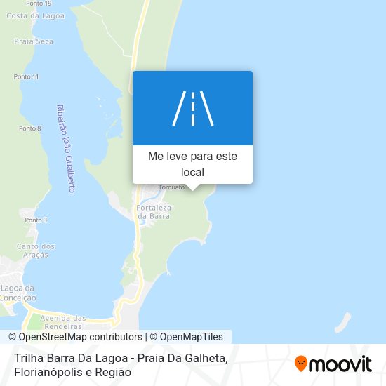 Trilha Barra Da Lagoa - Praia Da Galheta mapa