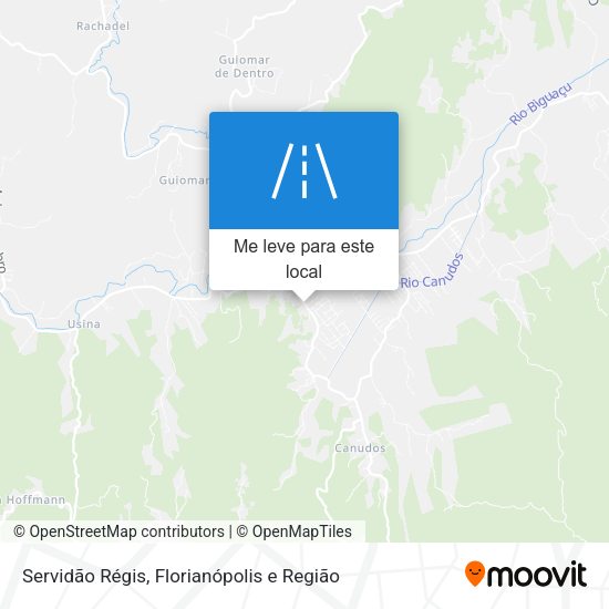 Servidão Régis mapa