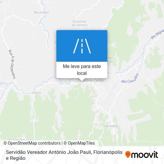 Servidão Vereador Antônio João Pauli mapa