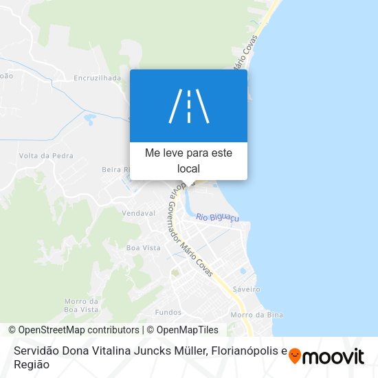 Servidão Dona Vitalina Juncks Müller mapa