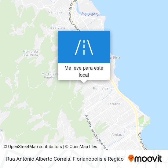 Rua Antônio Alberto Correia mapa