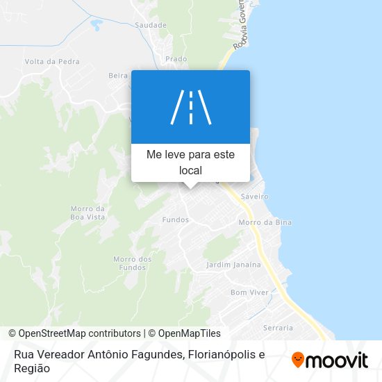 Rua Vereador Antônio Fagundes mapa