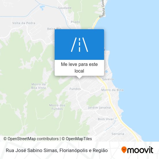 Rua José Sabino Simas mapa