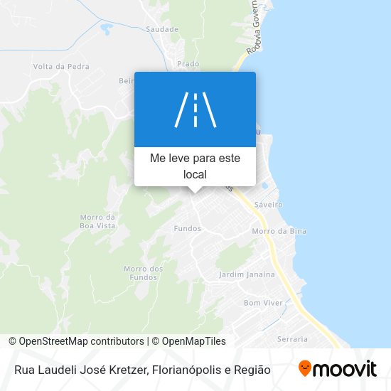 Rua Laudeli José Kretzer mapa