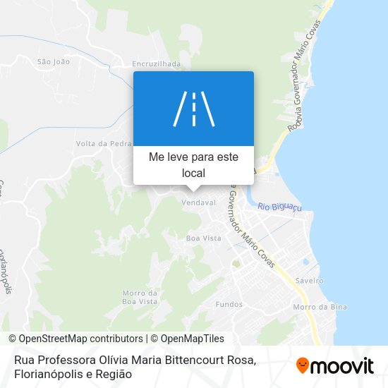 Rua Professora Olívia Maria Bittencourt Rosa mapa