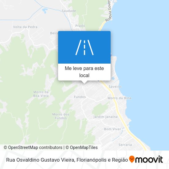 Rua Osvaldino Gustavo Vieira mapa
