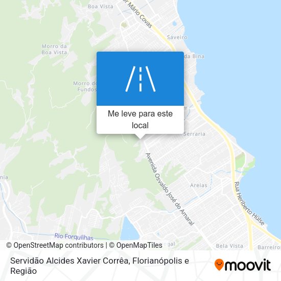 Servidão Alcides Xavier Corrêa mapa