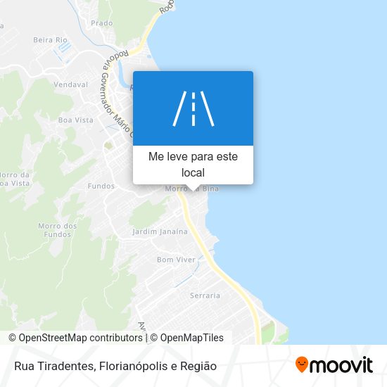 Rua Tiradentes mapa