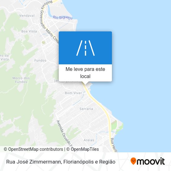 Rua José Zimmermann mapa