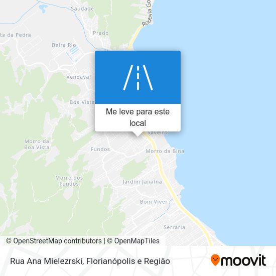 Rua Ana Mielezrski mapa