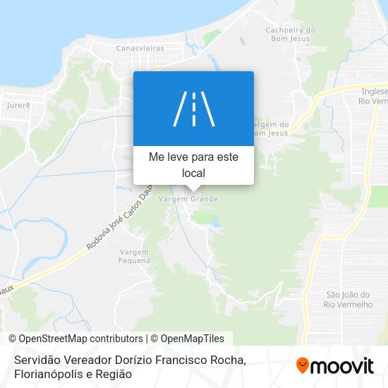 Servidão Vereador Dorízio Francisco Rocha mapa