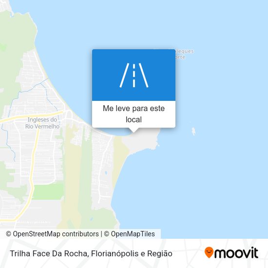 Trilha Face Da Rocha mapa