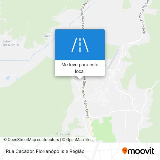 Rua Caçador mapa
