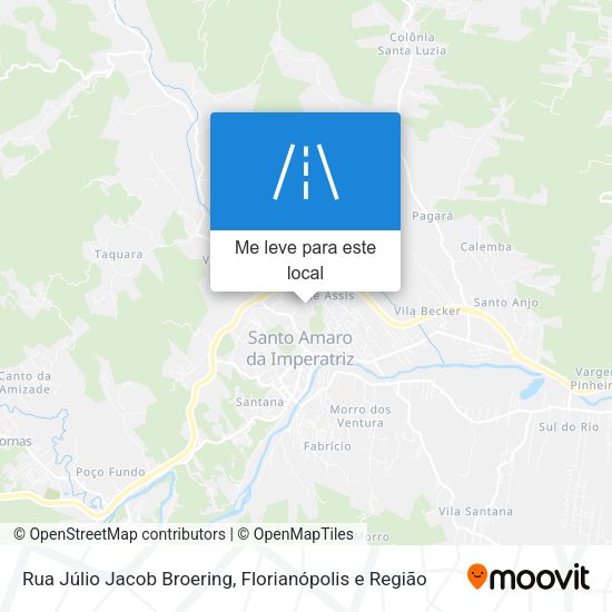 Rua Júlio Jacob Broering mapa