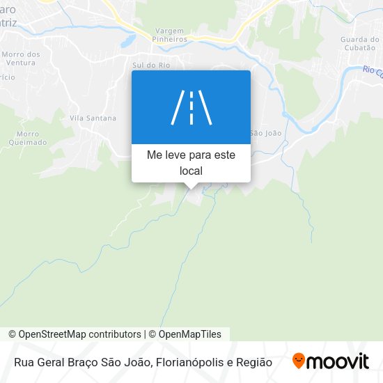 Rua Geral Braço São João mapa