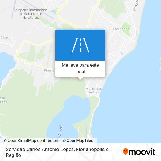 Servidão Carlos Antônio Lopes mapa
