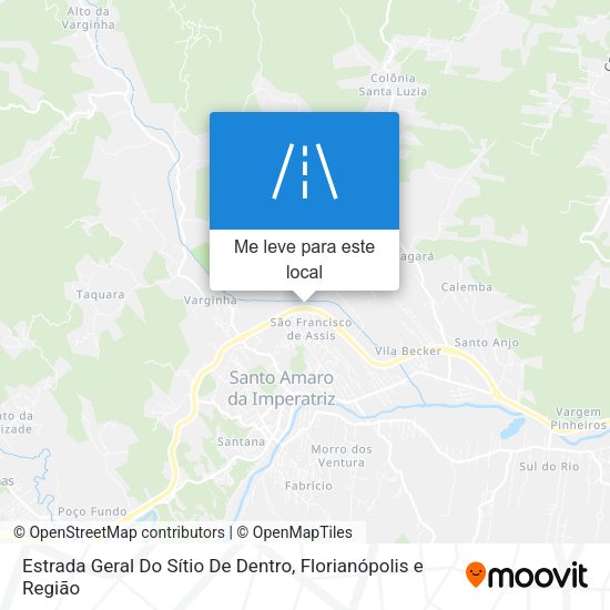 Estrada Geral Do Sítio De Dentro mapa