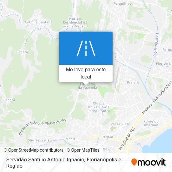Servidão Santílio Antônio Ignácio mapa