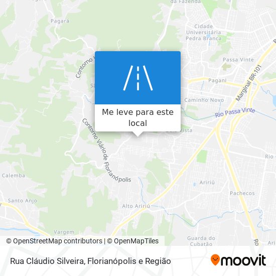 Rua Cláudio Silveira mapa