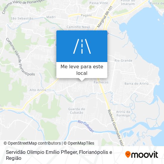 Servidão Olímpio Emílio Pfleger mapa