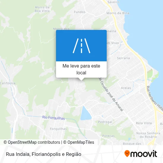 Rua Indaia mapa