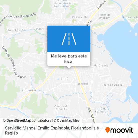 Servidão Manoel Emílio Espíndola mapa