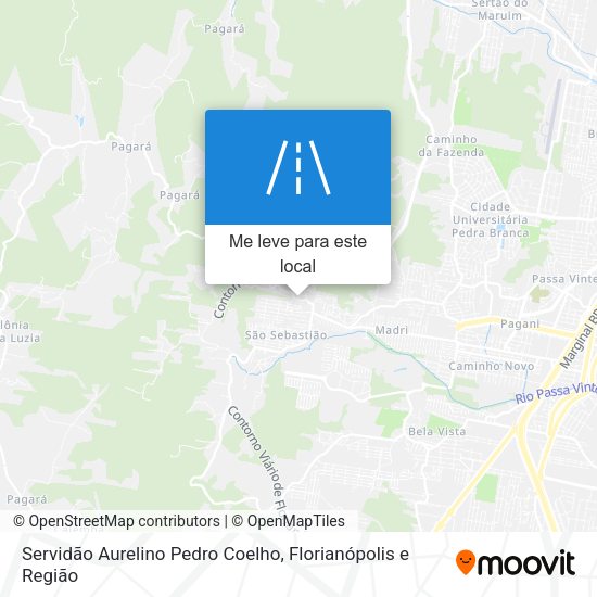 Servidão Aurelino Pedro Coelho mapa
