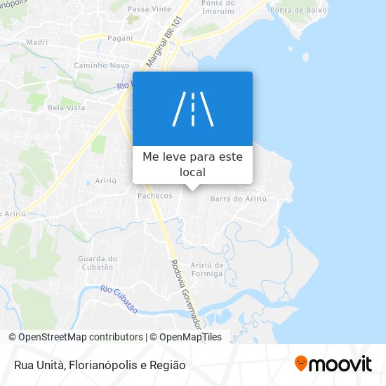 Rua Unità mapa