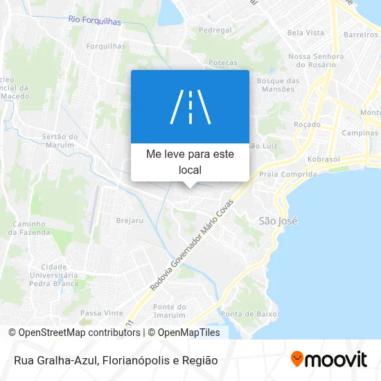 Rua Gralha-Azul mapa