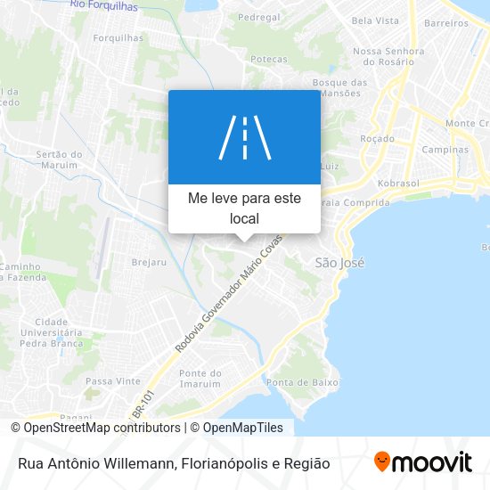 Rua Antônio Willemann mapa
