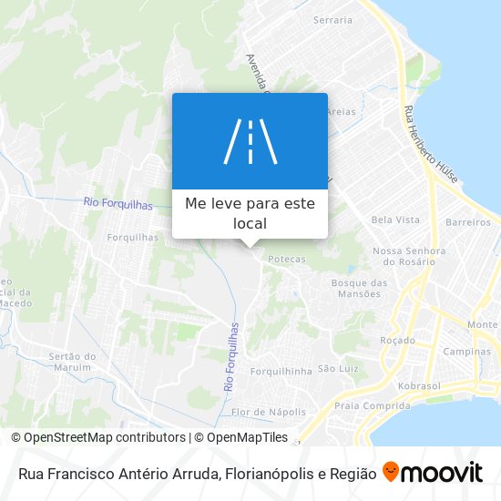 Rua Francisco Antério Arruda mapa